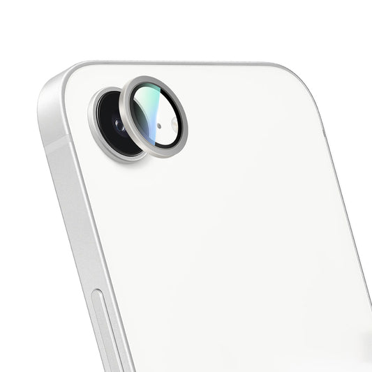 Apple iPhone 16E CaseWorld Alloy Serisi Oleofobik Anti Reflective Kamera Lens Koruyucu Gümüş