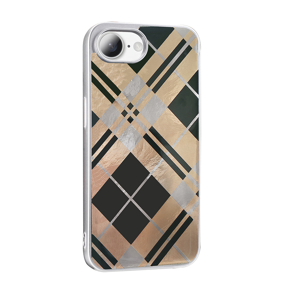 Apple iPhone 16E Case Patterned Zore Mep Cover Gold Leopard