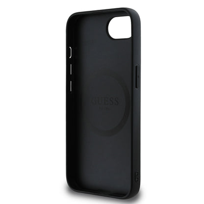 Apple iPhone 16E Kılıf Guess Orjinal Lisanslı 4G Desenli Script Metal Logolu Kapak Pembe