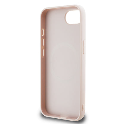 Apple iPhone 16E Kılıf Guess Orjinal Lisanslı 4G Desenli Script Metal Logolu Kapak Siyah