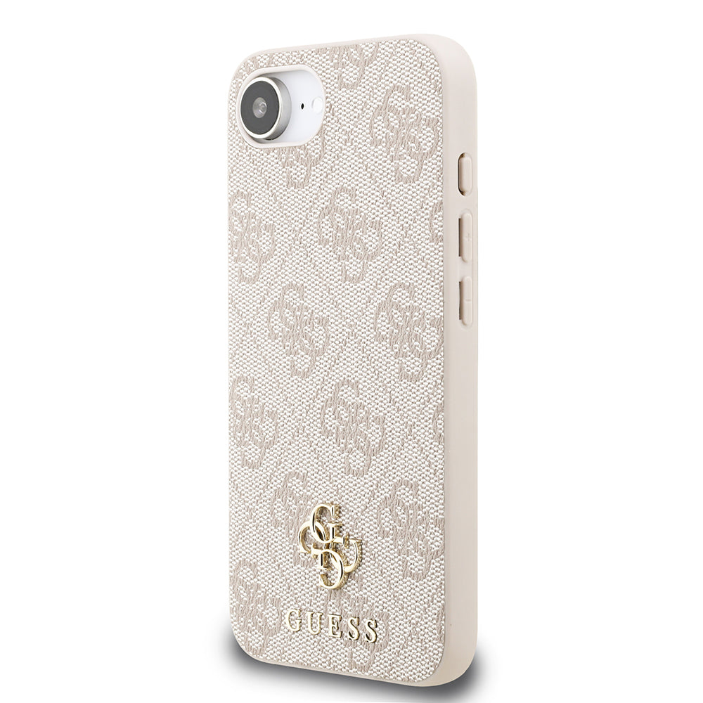 Apple iPhone 16E Kılıf Guess Orjinal Lisanslı M-safe Şarj Özellikli Small 4G Classic Kapak Siyah