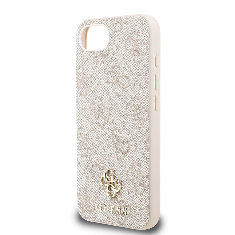 Apple iPhone 16E Kılıf Guess Orjinal Lisanslı M-safe Şarj Özellikli Small 4G Classic Kapak Pembe
