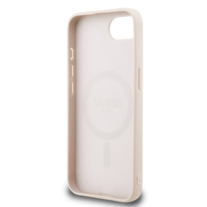 Apple iPhone 16E Kılıf Guess Orjinal Lisanslı M-safe Şarj Özellikli Small 4G Classic Kapak Siyah