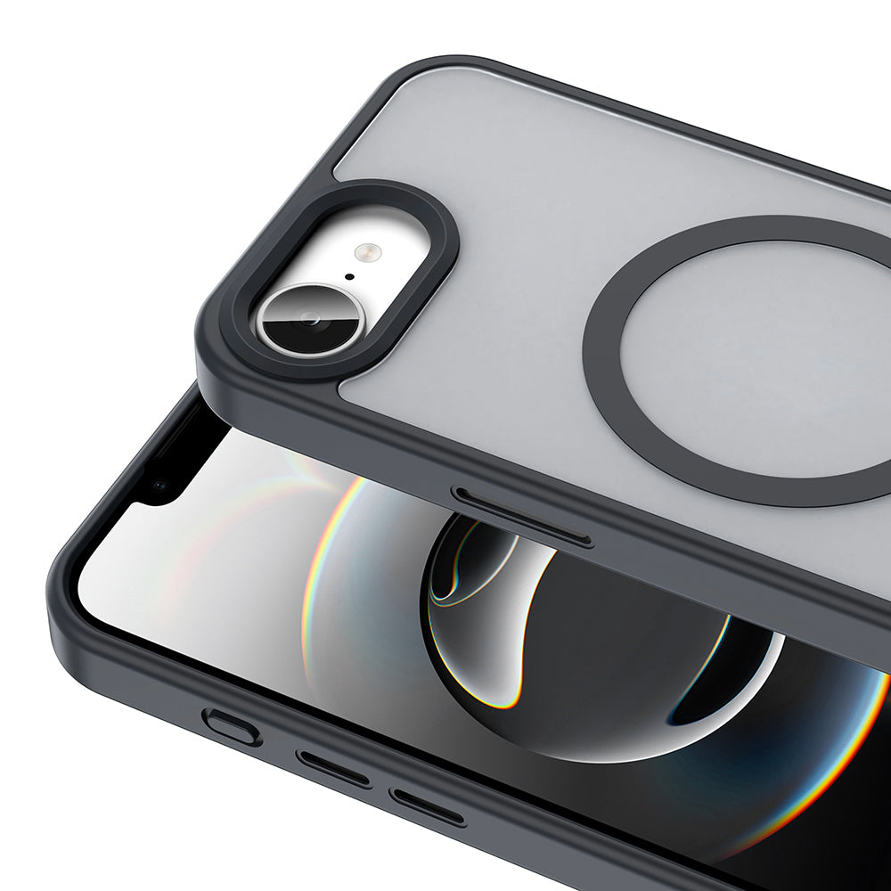 Apple iPhone 16E Kılıf M-safe Şarj Özellikli Mat Arka Yüzey Zore Sio Kapak Rose Gold