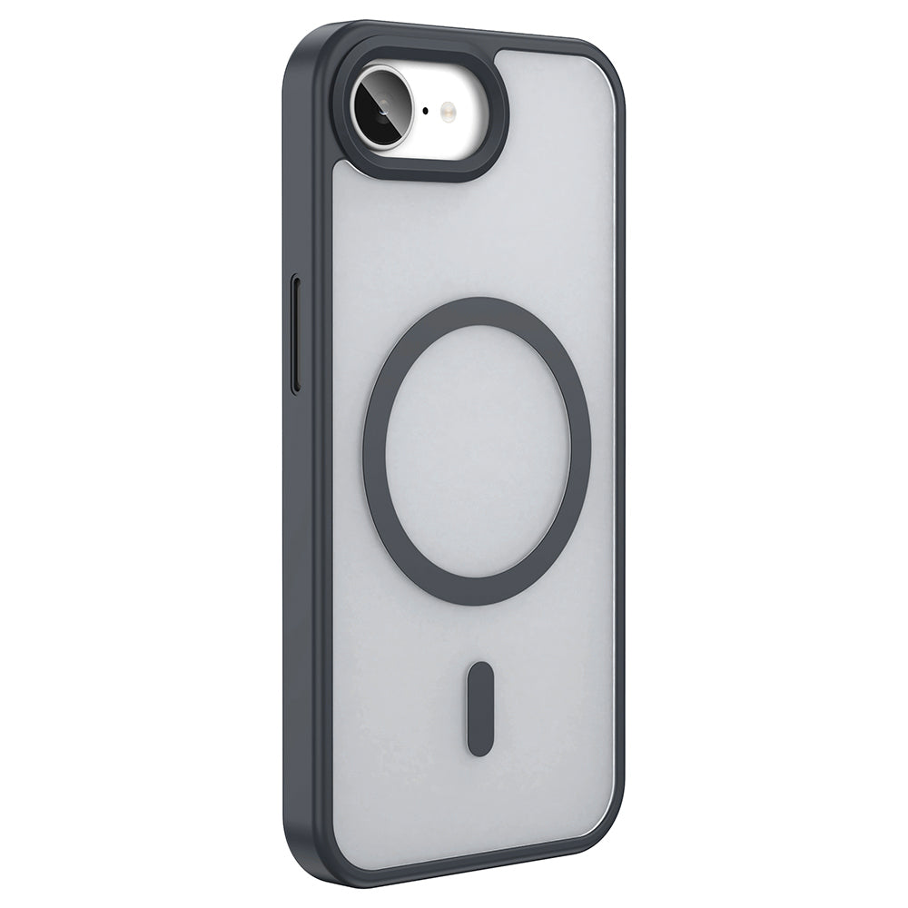 Apple iPhone 16E Kılıf M-safe Şarj Özellikli Mat Arka Yüzey Zore Sio Kapak Gri