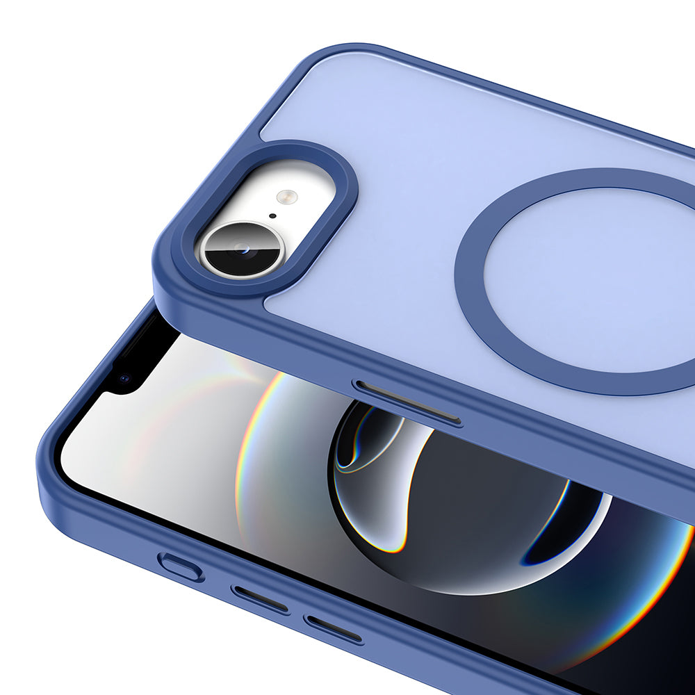 Apple iPhone 16E Kılıf M-safe Şarj Özellikli Mat Arka Yüzey Zore Sio Kapak Gri