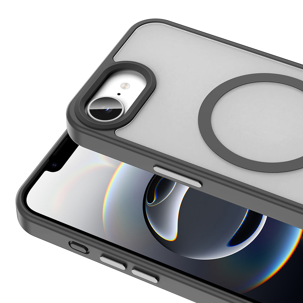 Apple iPhone 16E Kılıf M-safe Şarj Özellikli Mat Arka Yüzey Zore Sio Kapak Koyu Yeşil