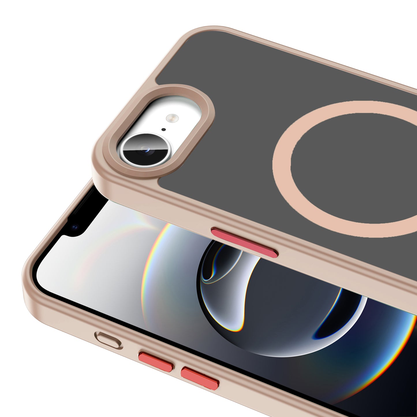 Apple iPhone 16E Kılıf M-safe Şarj Özellikli Mat Arka Yüzey Zore Sio Kapak Siyah