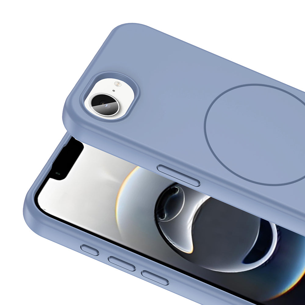 Apple iPhone 16E Case with M-Safe Charging Feature, Liquid Technology, Erasable Hard Zore Kiwi Cover, Lavendery Gray