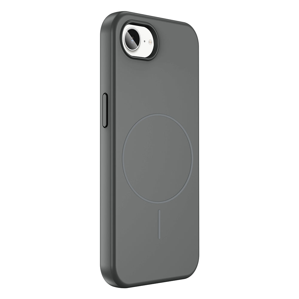 Apple iPhone 16E Case M-Safe Charging Feature Liquid Technology Erasable Hard Zore Kiwi Cover Titanium-Gray
