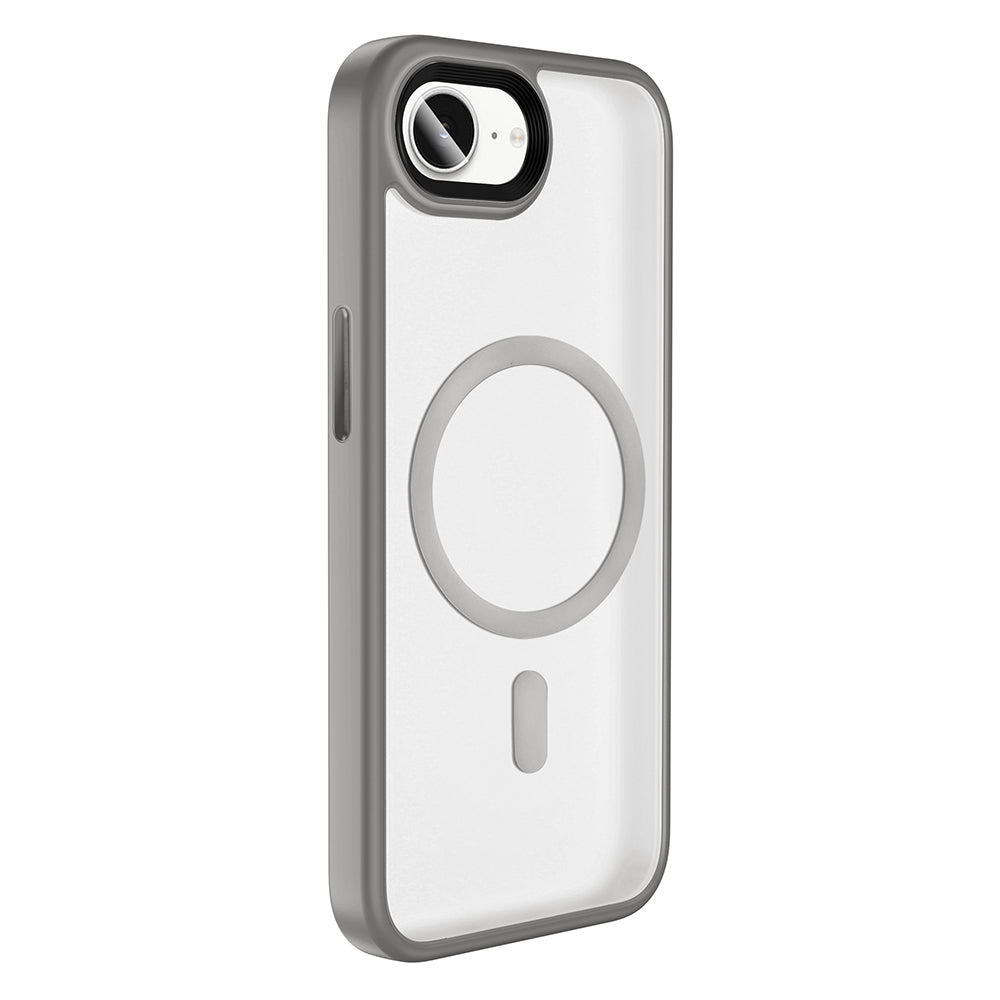 Apple iPhone 16E Case Matte Back Surface Wireless Charging Feature Zore Flet M-safe Cover Navy Blue