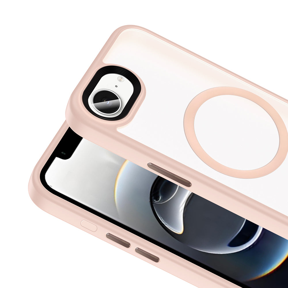 Apple iPhone 16E Case Matte Back Surface Wireless Charging Feature Zore Flet M-safe Cover Titanium-Gray