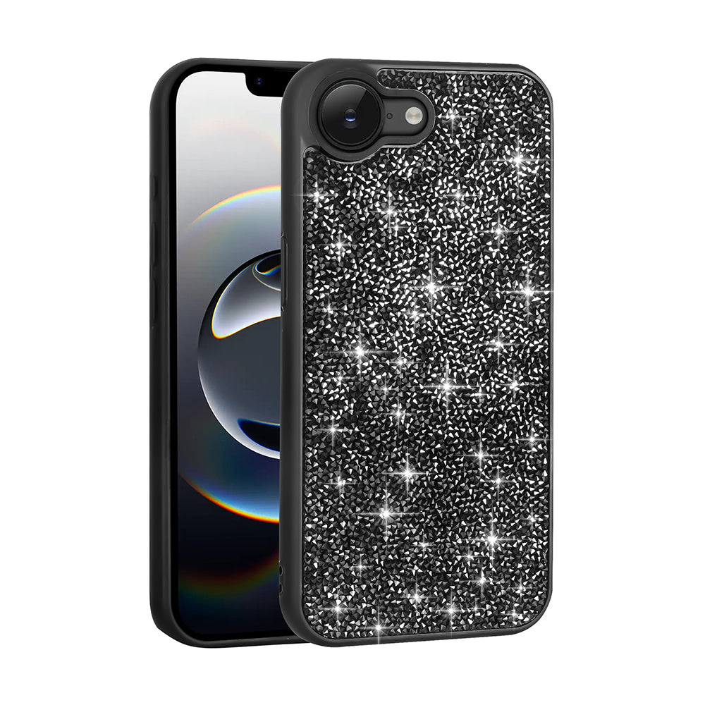 Apple iPhone 16E Case Shiny Stone Design Zore Diamond Cover White