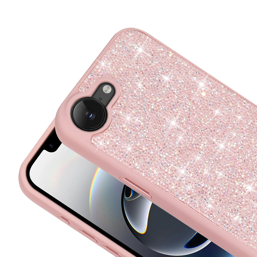 Apple iPhone 16E Case Shiny Stone Design Zore Diamond Cover White