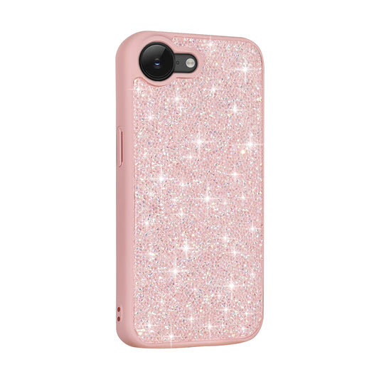 Apple iPhone 16E Case Shiny Stone Design Zore Diamond Cover Pink