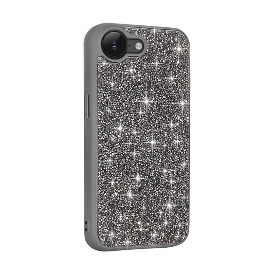 Apple iPhone 16E Case Shiny Stone Design Zore Diamond Cover Gray