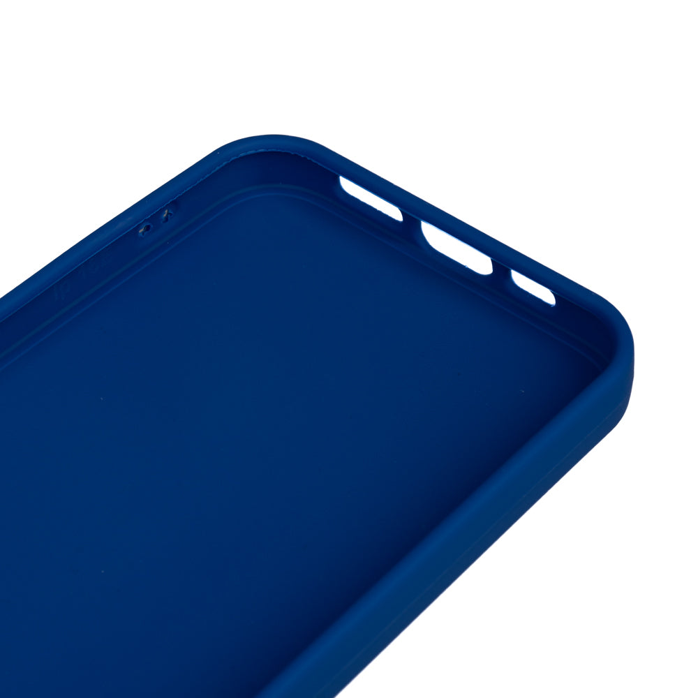 Apple iPhone 16E Case Zore Piping Silicone Navy Blue