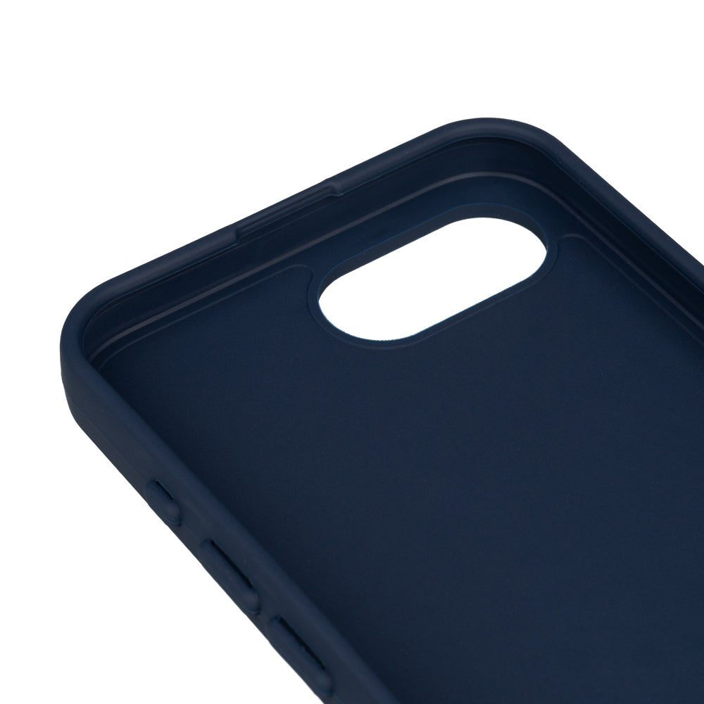 Apple iPhone 16E Case Zore Piping Silicone Navy Blue
