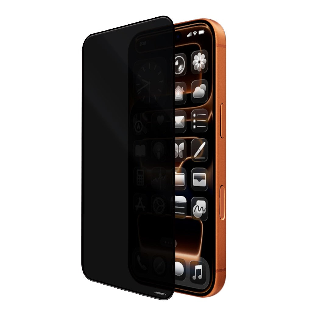 Apple iPhone 16E Mohseven M6 Privacy Temperli Cam Ekran Koruyucu + Kolay Uygulama Aparatı