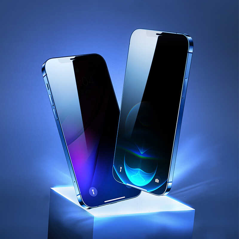 Apple iPhone 16E Wiwu Easy Install iPrivacy Tempered Screen Protector Black 