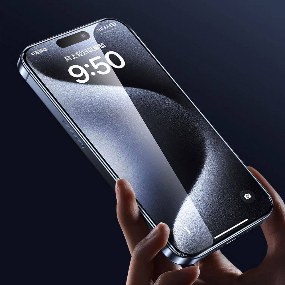 Apple iPhone 16E Wiwu GT-008 Polymer Oleophobic Coating Transparent Smooth Tempered Glass Screen Protector 10-Pack Black 