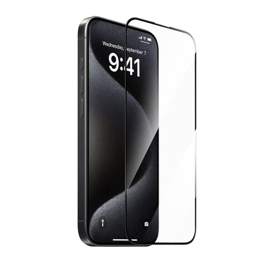 Apple iPhone 16E Wiwu GT-008 Polymer Oleophobic Coating Transparent Smooth Tempered Glass Screen Protector 10-Pack Black 