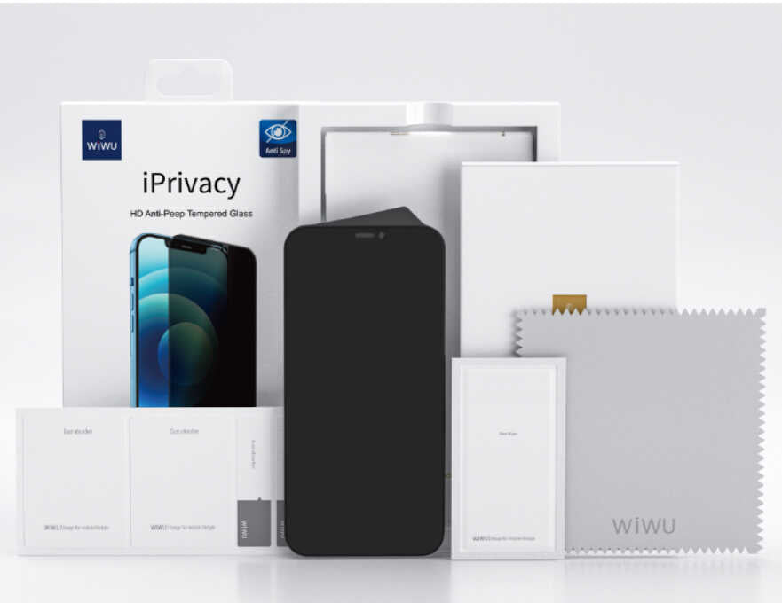 Apple iPhone 16E Wiwu iPrivacy HD Anti-Peep Screen Protector Black