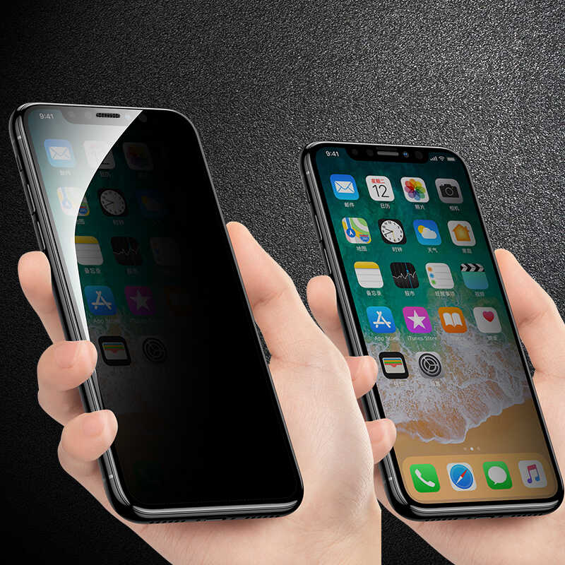 Apple iPhone 16E Zore Anti-Dust Privacy Tempered Screen Protector Black