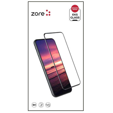 Apple iPhone 16E Zore EKS Glass Screen Protector Black 
