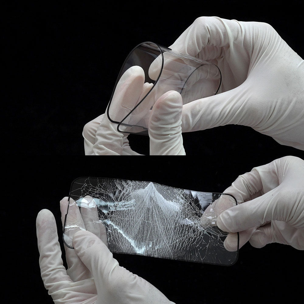 Apple iPhone 16E Zore Alignment Tool Hadid Glass Screen Protector Black 