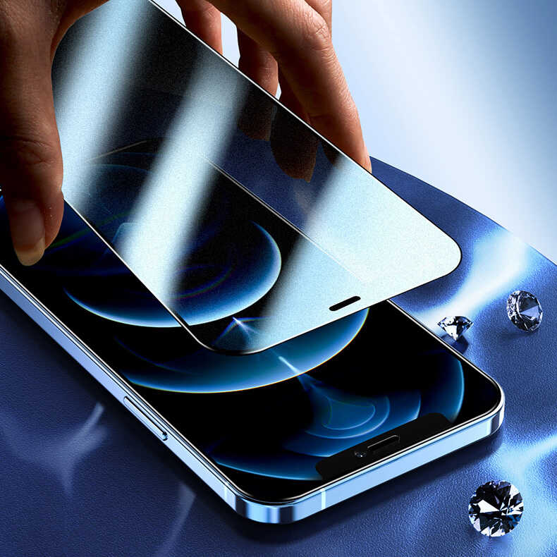 Apple iPhone 16E Zore Rika Premium Privacy Tempered Glass Screen Protector Black 