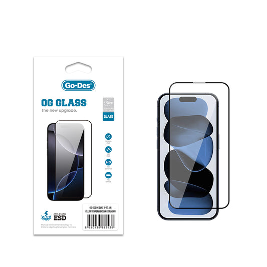 Apple iPhone 17 Air Go Des OG Glass Antistatic Tempered Glass Screen Protector Transparent