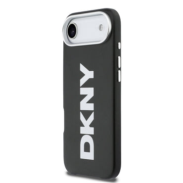 Apple iPhone 17 Air Kılıf DKNY Orjinal Lisanslı M-safe Şarj Özellikli PU Büyük Dikey Logolu Kapak