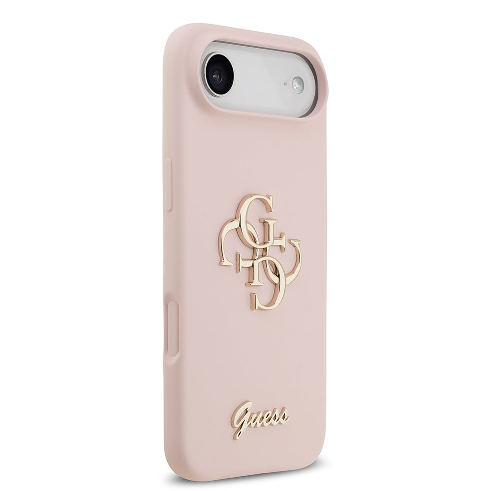 Apple iPhone 17 Air Kılıf Guess Orjinal Lisanslı Grained Yazı Logolu Kapak Kahverengi