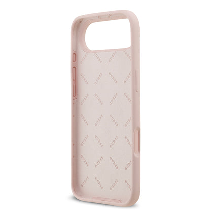 Apple iPhone 17 Air Kılıf Guess Orjinal Lisanslı Grained Yazı Logolu Kapak Kahverengi