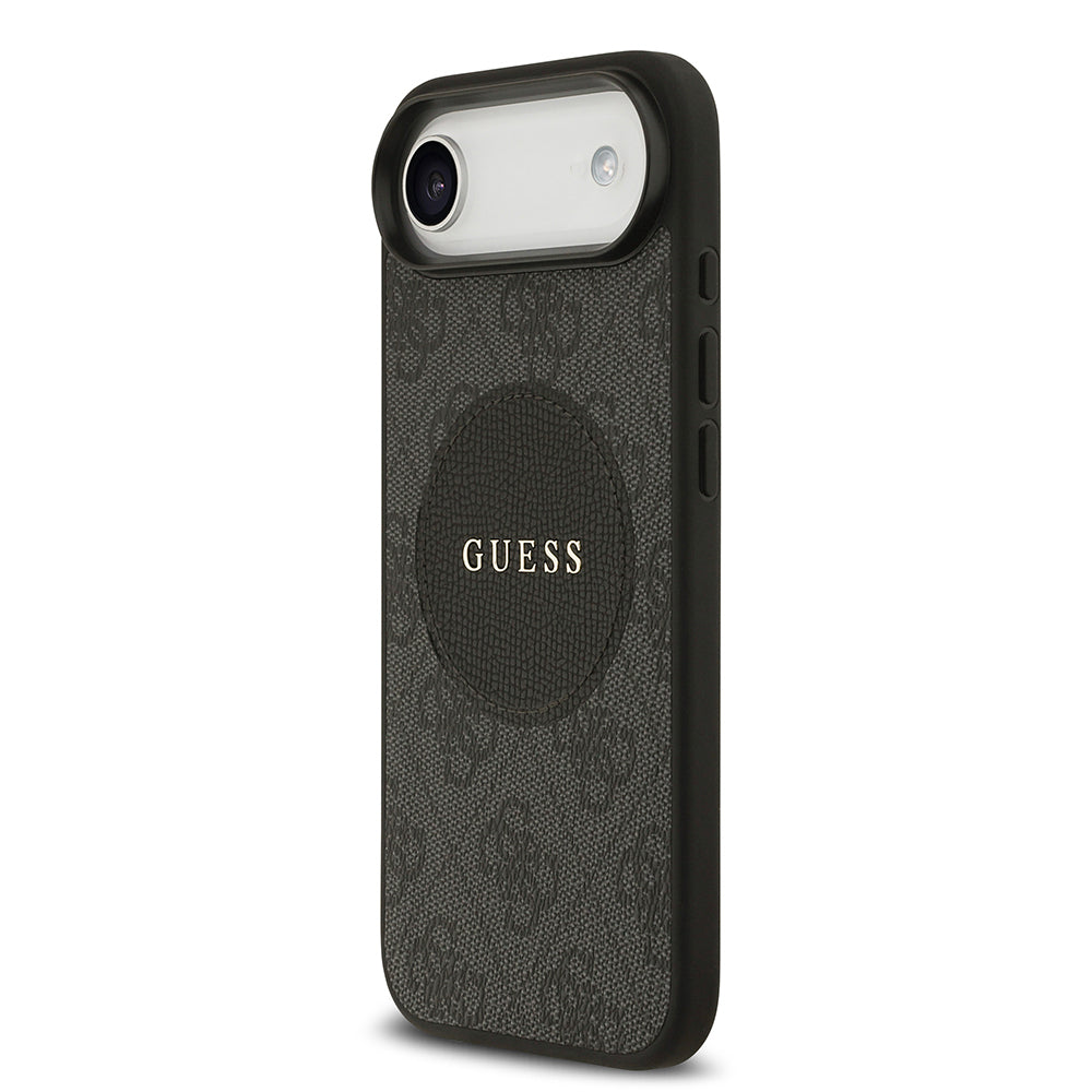 Apple iPhone 17 Air Kılıf Guess Orjinal Lisanslı M-safe Şarj Özellikli Yazı Logolu Circle Classic Kapak  Pembe