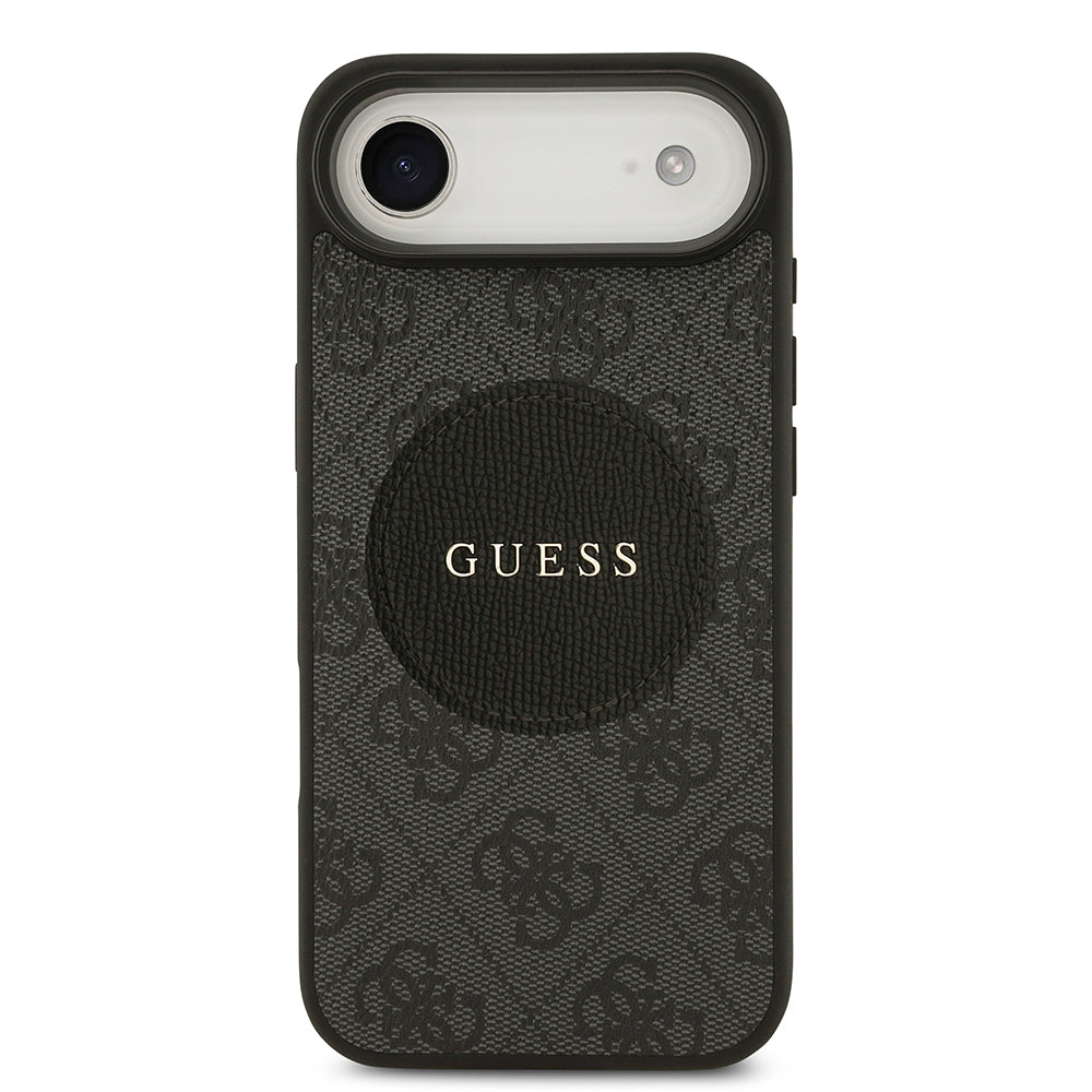 Apple iPhone 17 Air Kılıf Guess Orjinal Lisanslı M-safe Şarj Özellikli Yazı Logolu Circle Classic Kapak  Pembe