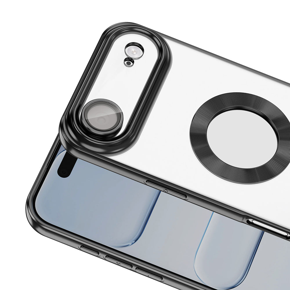 Apple iPhone 17 Air Kılıf Kamera Korumalı Logo Gösteren Zore Omega Kapak