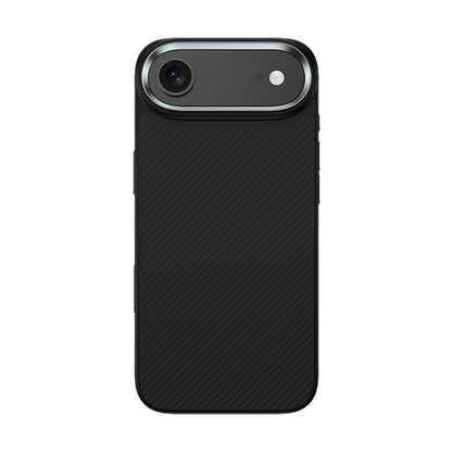 Apple iPhone 17 Air Kılıf Karbon Fiber M-safe Şarj Özellikli Benks Hybrid ArmorPro 600D Kevlar Kapak Siyah