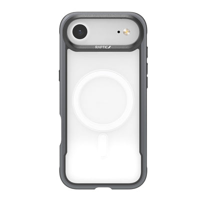Apple iPhone 17 Air Kılıf M-safe Şarj Özellikli Airbagli Raptic Shield Serisi Şeffaf Arka Yüzey Kapak Siyah