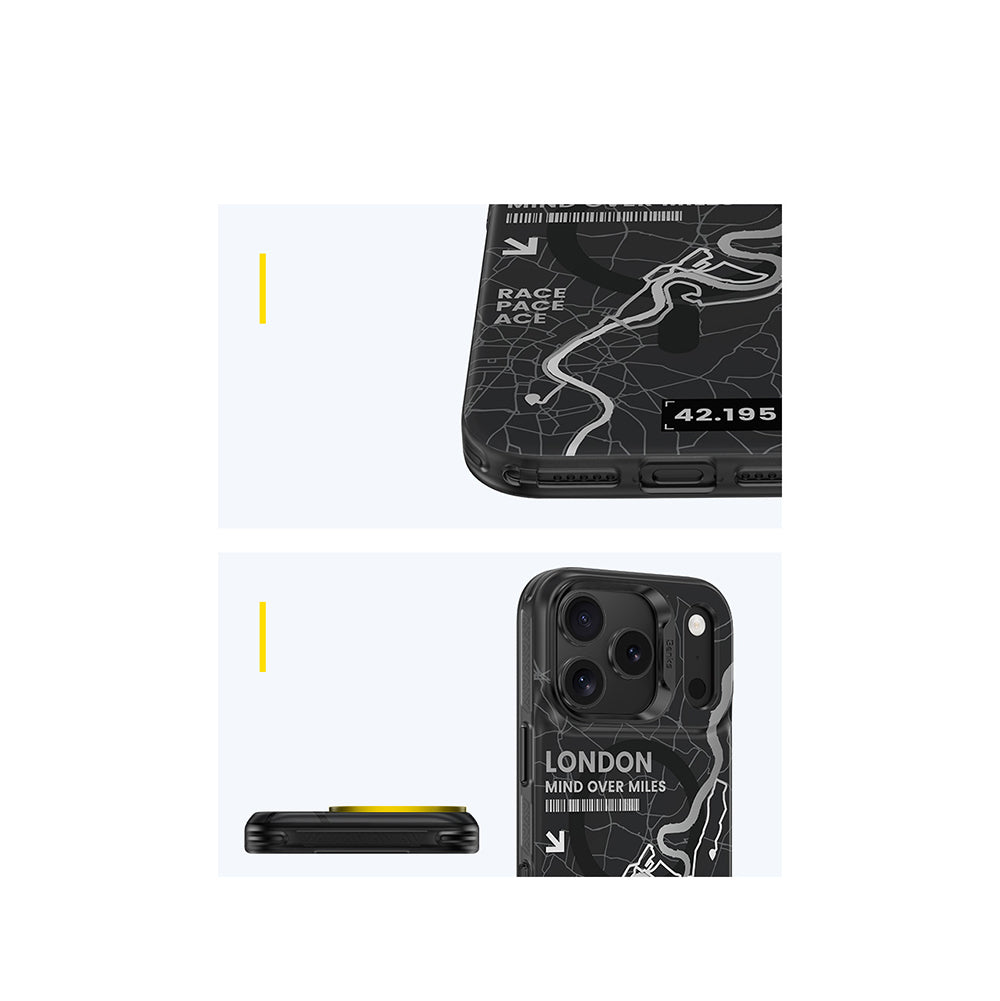 Apple iPhone 17 Air Kılıf M-safe Şarj Özellikli Benks City Serisi Kapak Siyah-Turuncu