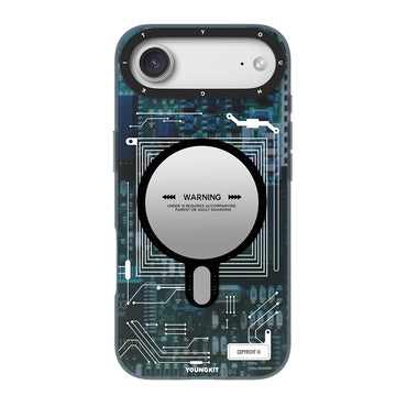 Apple iPhone 17 Air Kılıf M-safe Şarj Özellikli Kamera Denetim Butonlu Youngkit Technology Serisi Kapak Siyah