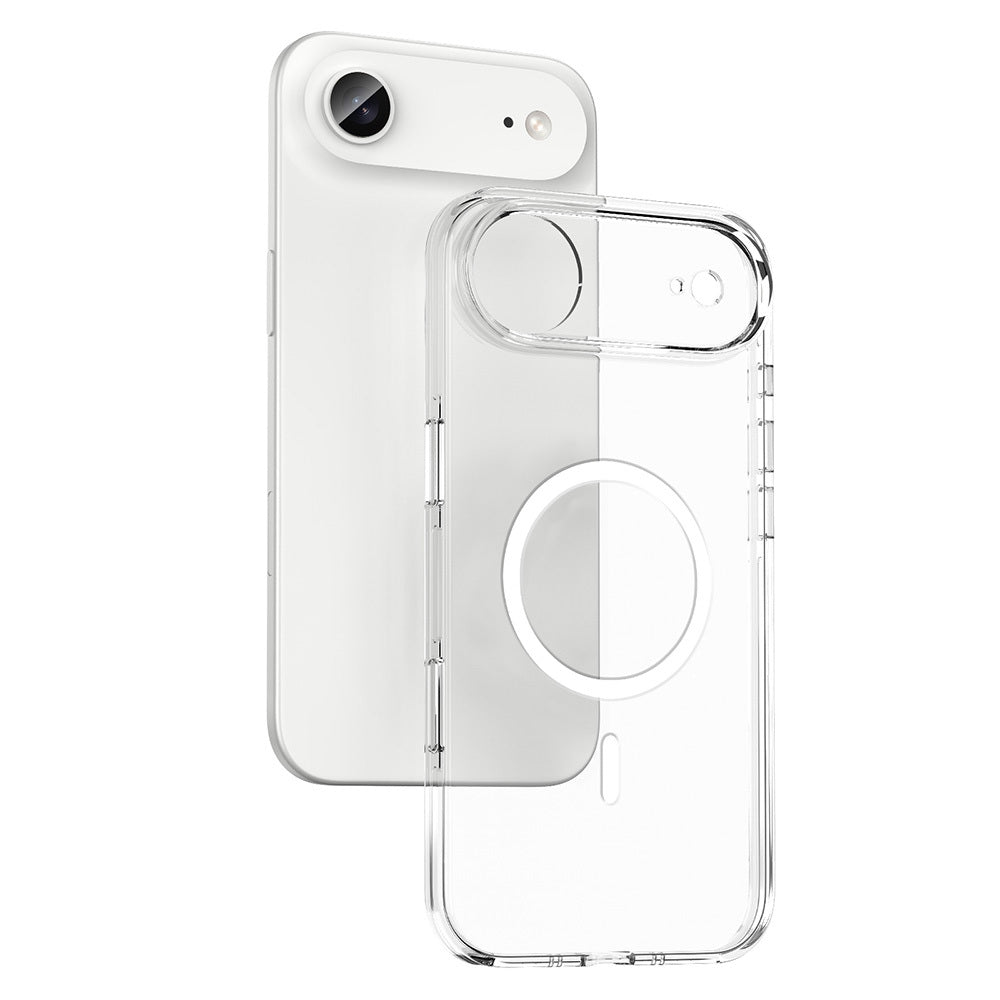 Apple iPhone 17 Air Case M-safe Charging Feature Camera Protection Zore Crypto Transparent Cover 