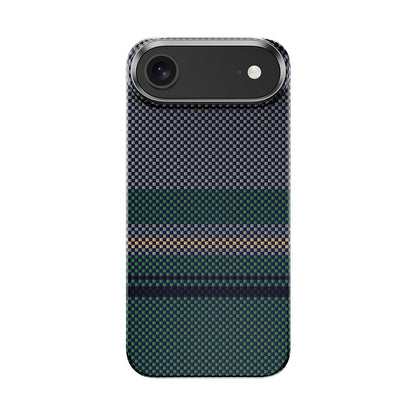 Apple iPhone 17 Air Kılıf M-safe Şarj Özellikli Karbon Fiber Tasarımlı Benks Aurora ArmorAir Kevlar Kapak Siyah