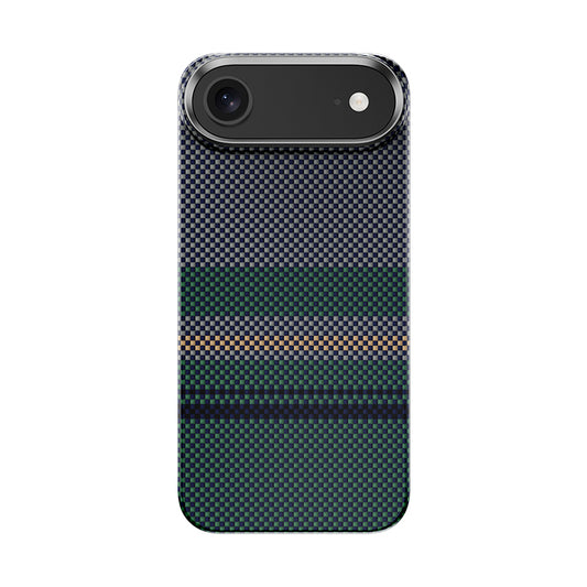Apple iPhone 17 Air Kılıf M-safe Şarj Özellikli Karbon Fiber Tasarımlı Benks Aurora ArmorAir Kevlar Kapak Siyah