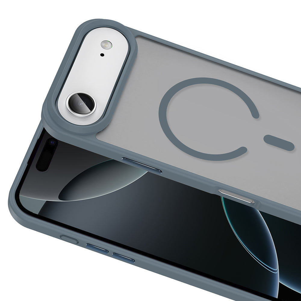 Apple iPhone 17 Air Case M-safe Charging Feature Matte Back Surface Zore Sio Cover Gray 