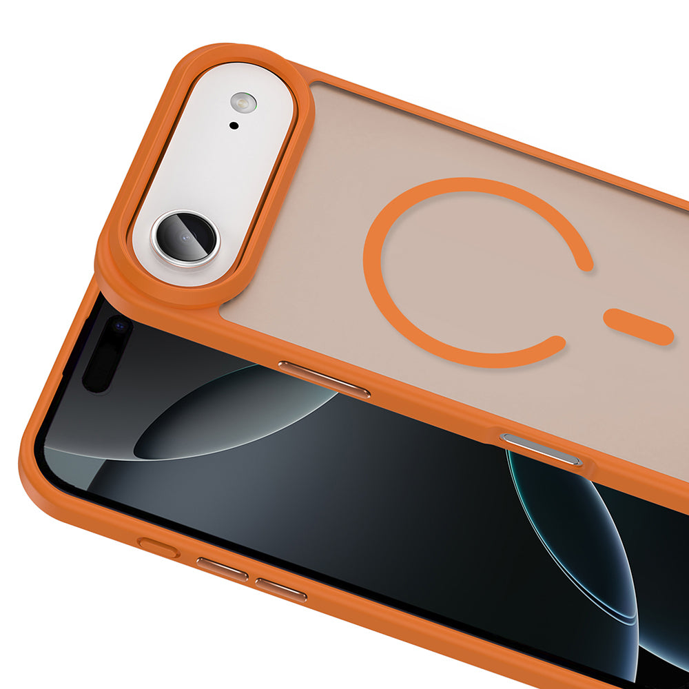 Apple iPhone 17 Air Case M-safe Charging Feature Matte Back Surface Zore Sio Cover Navy Blue 