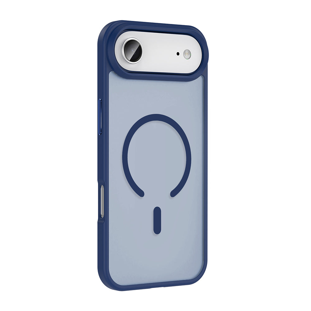 Apple iPhone 17 Air Case M-safe Charging Feature Matte Back Surface Zore Sio Cover Navy Blue 