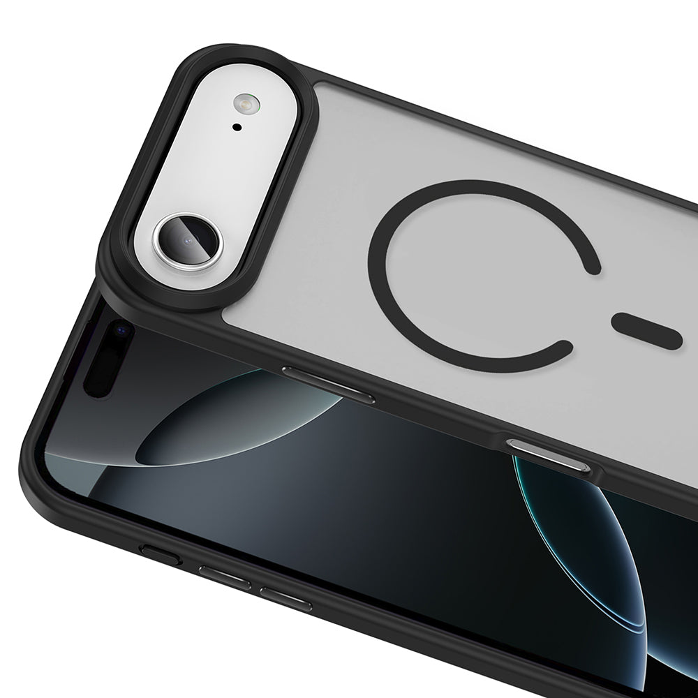 Apple iPhone 17 Air Case with M-safe Charging Function, Matte Back Surface, Zore Sio Cover, Black 