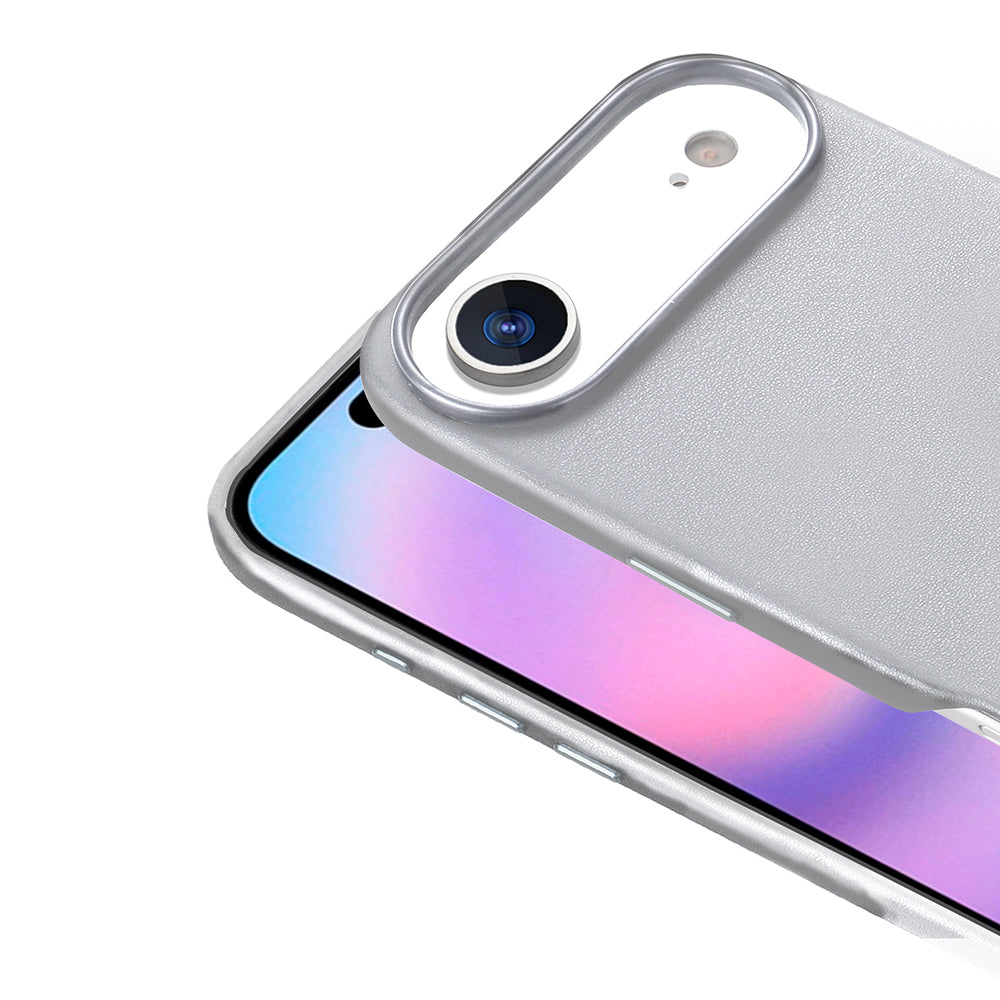 Apple iPhone 17 Air Case with M-safe Charging Function PU Leather Look Zore Cupra Cover Gray